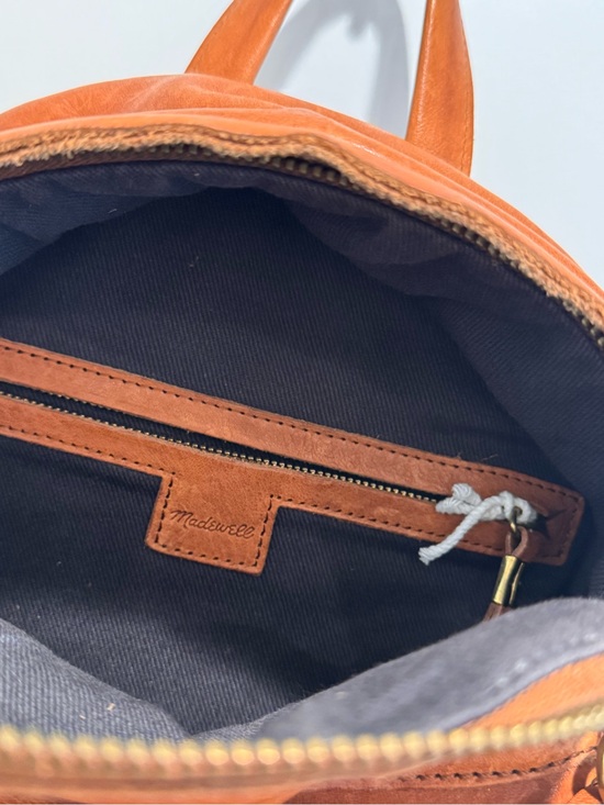 Madewell Lorimer Classic Mini Tan Full Leather Mini Backpack barely used main image 10